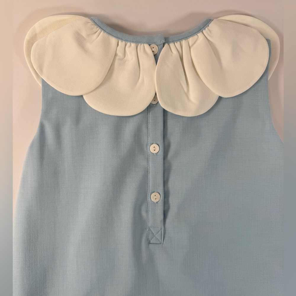 Cecil & Lou - Blue Petal Collar Dress Girls - Size 6 - Picture 5 of 6